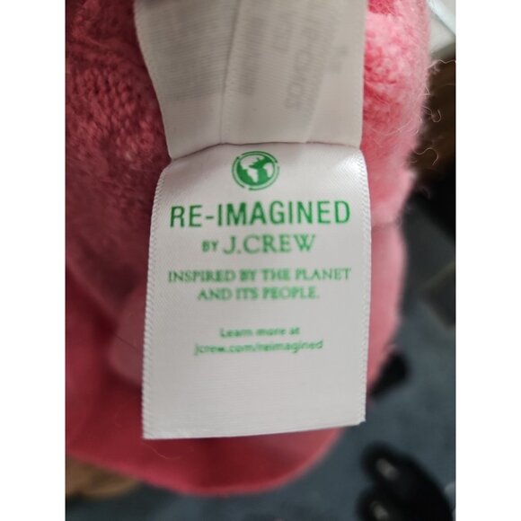 Womens J Crew Sz Lg Sweater Tank Pink Wool Alpaca Soft Barbiecore Festival Boho - Picture 9 of 9